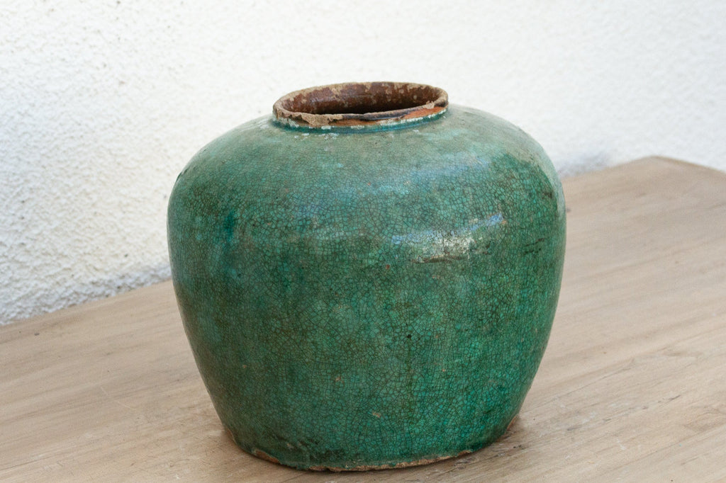 Blue Moss Ceramic Vase