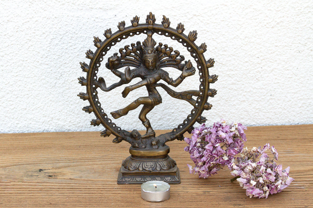 Cosmic Circle of Fire Patinated Nataraja