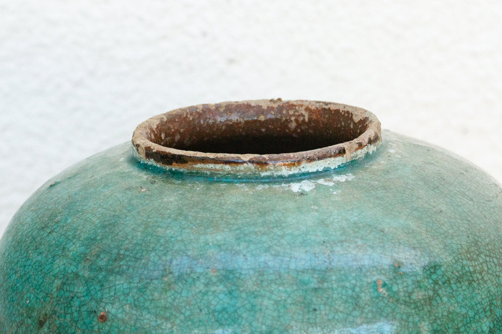 Blue Moss Ceramic Vase