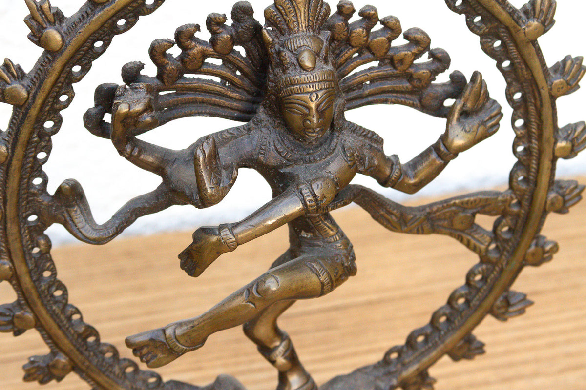 Cosmic Circle of Fire Patinated Nataraja