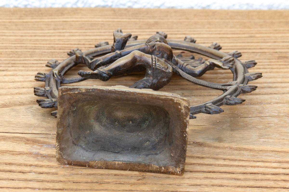 Burnished Brass Miniature Nataraja Deity
