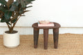 Global Style Handcarved Side Table