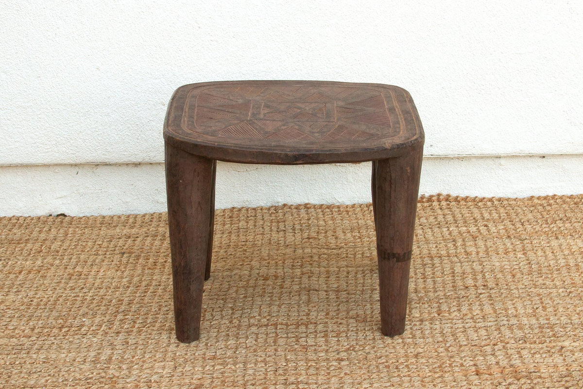 Carved Nupe Ceremonial Side Table