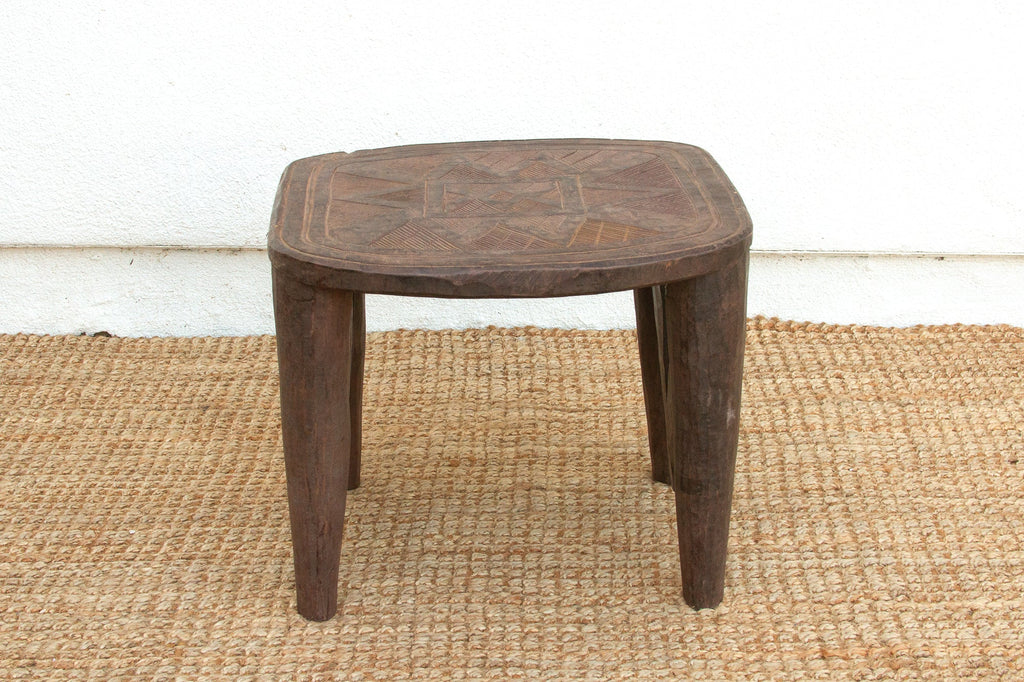 Carved Nupe Ceremonial Side Table
