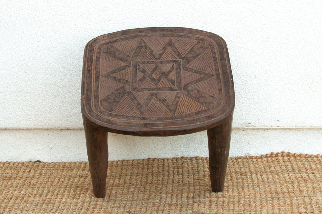 Carved Nupe Ceremonial Side Table