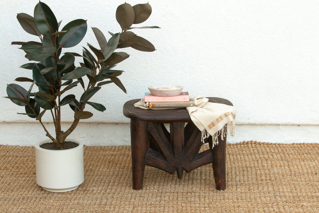 Antique Oval Shaped African Market Table