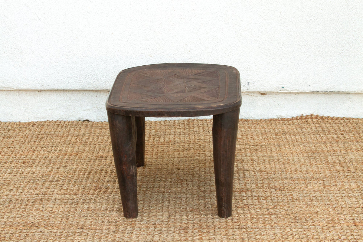 Antique Oval Shaped African Market Table