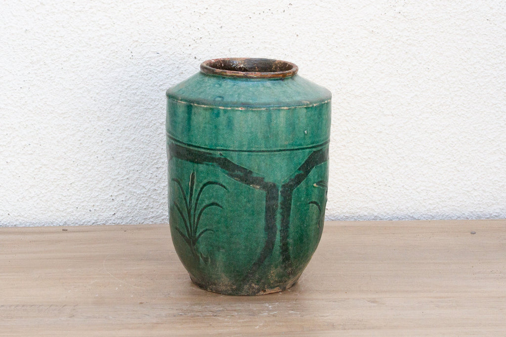 Chinese Wingbloom Glaze Green Vase