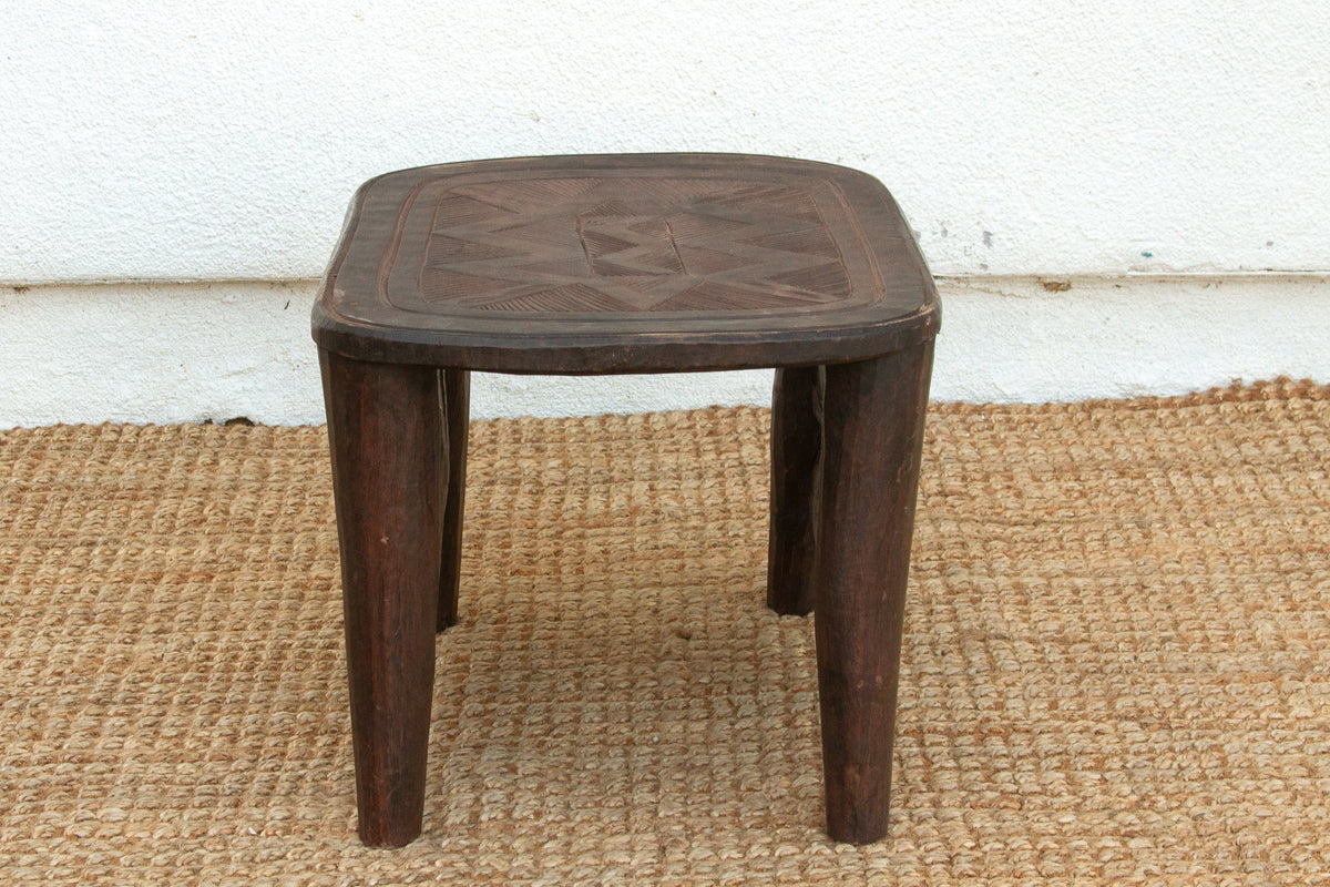 Antique Oval Shaped African Market Table