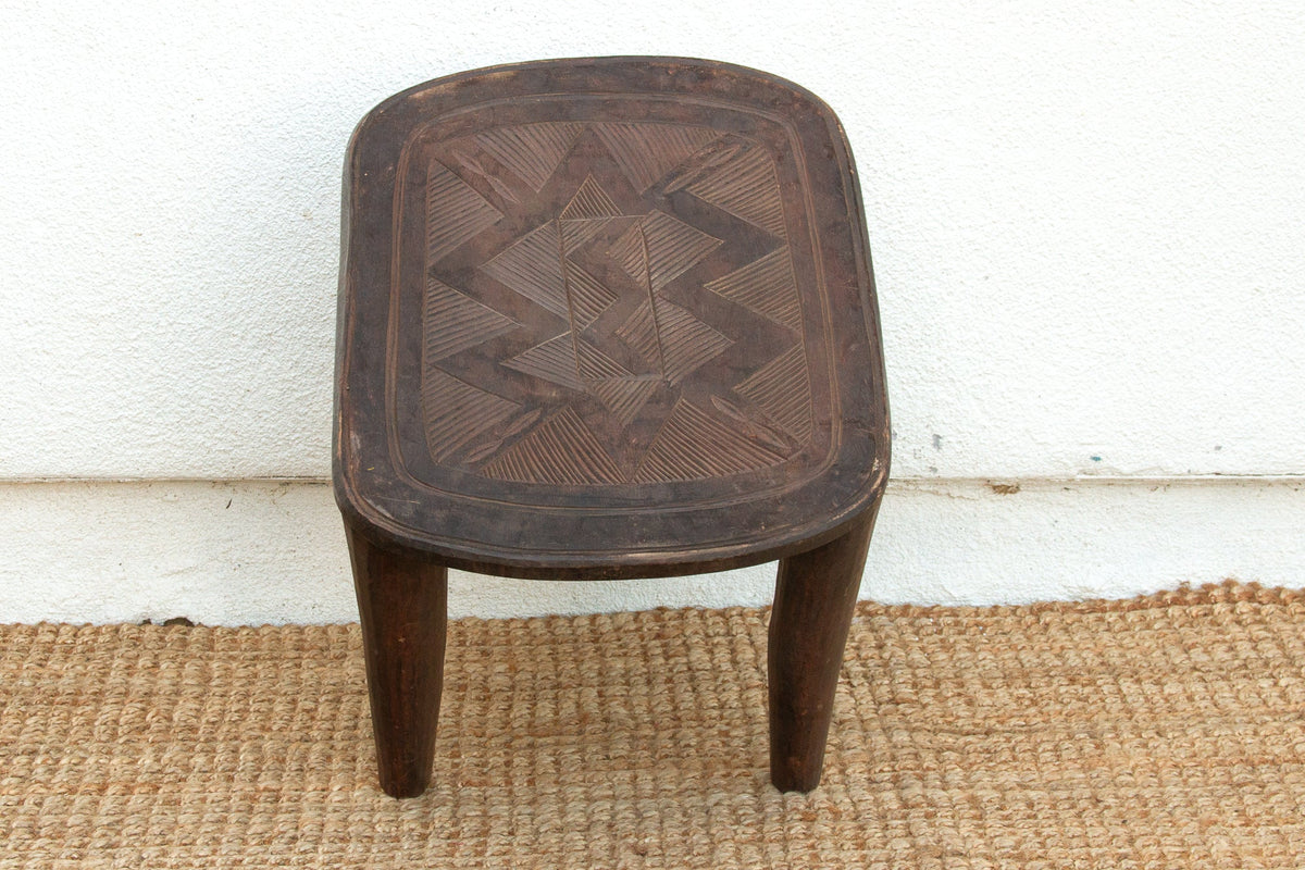 Antique Oval Shaped African Market Table