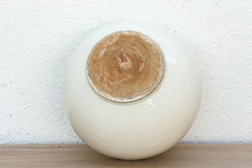 Large Zen Inspired White Glaze Pot