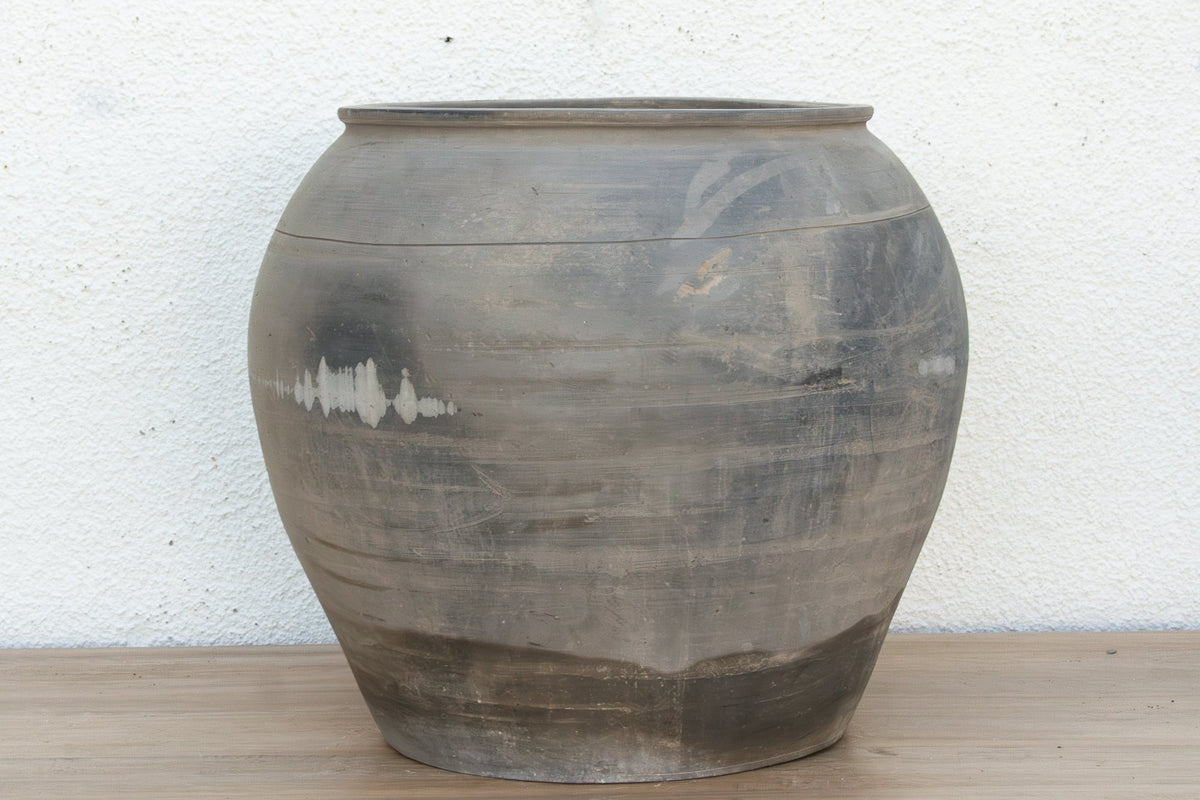 Vintage Clay Charcoal Urn
