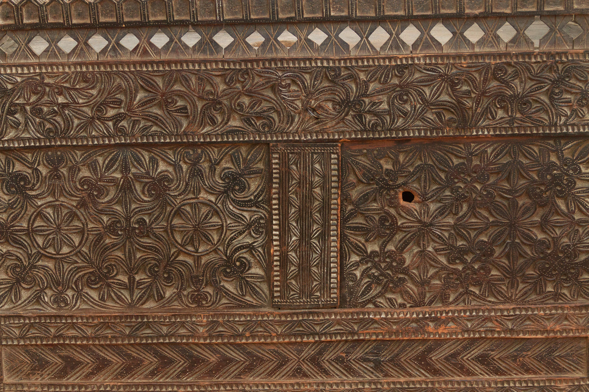 Antique Finely Carved Swat Valley Chest Cabinet