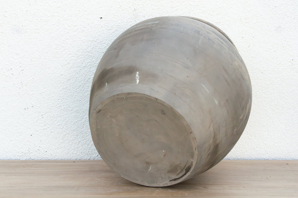 Rustic Charcoal Clay Pot
