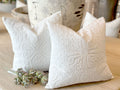 Peony Petals Applique Pillow Cover