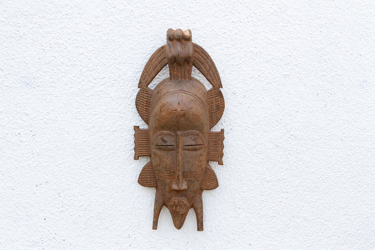 Vintage Fierce Guardian Senufo Mask