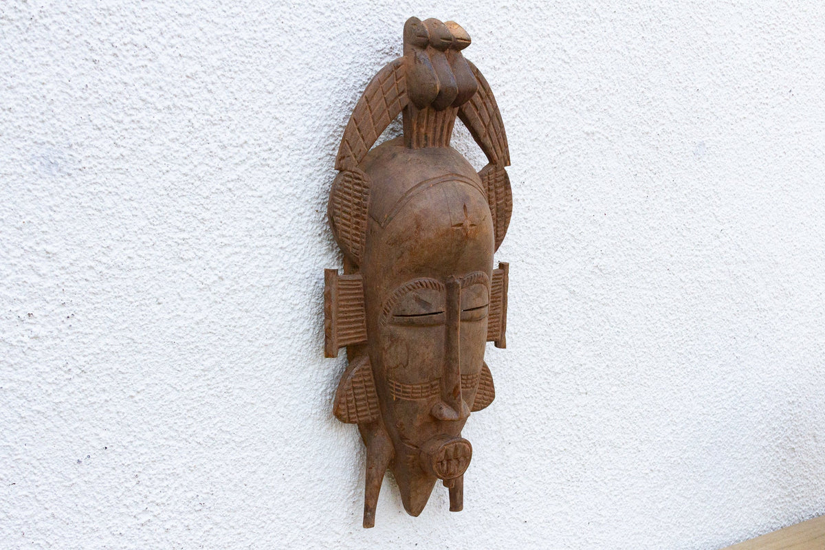 Vintage Fierce Guardian Senufo Mask