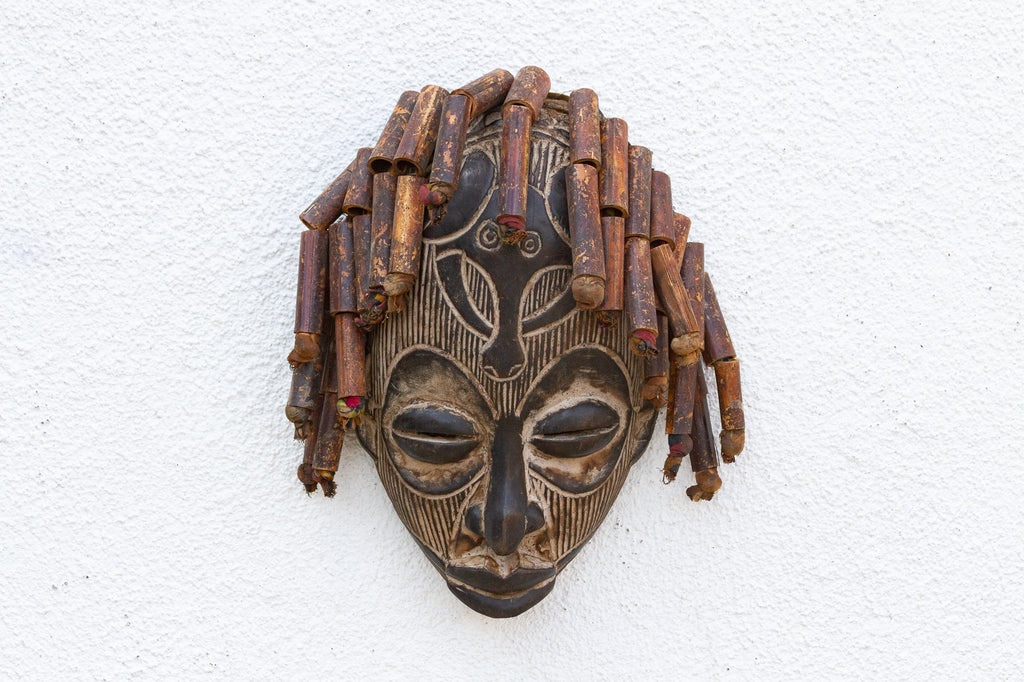 Vintage Braided African Guro Mask