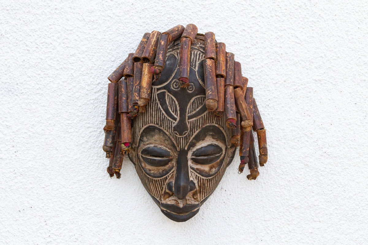 Vintage Braided African Guro Mask
