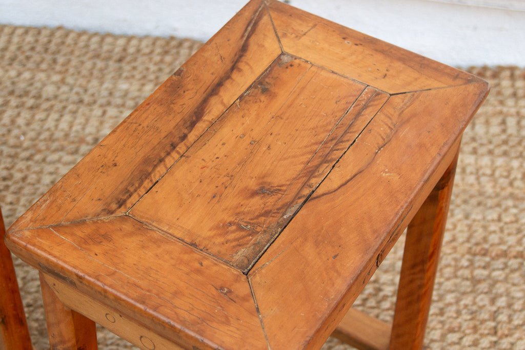 Pair of Antique Chinese Rectangular Stools