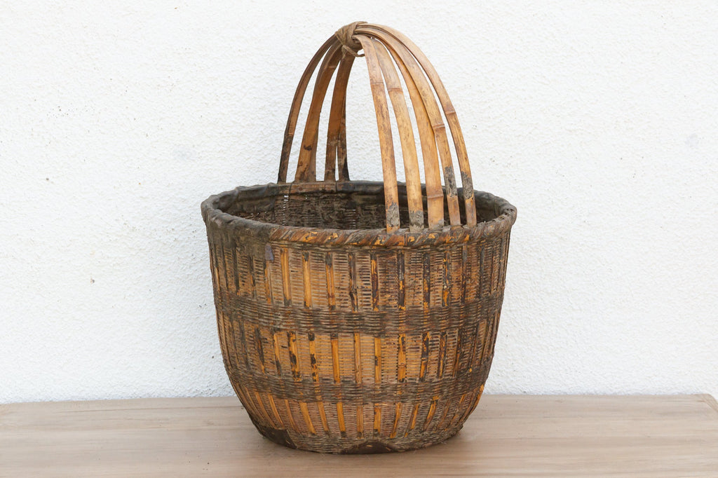 Rustic Wicker Primitive Basket