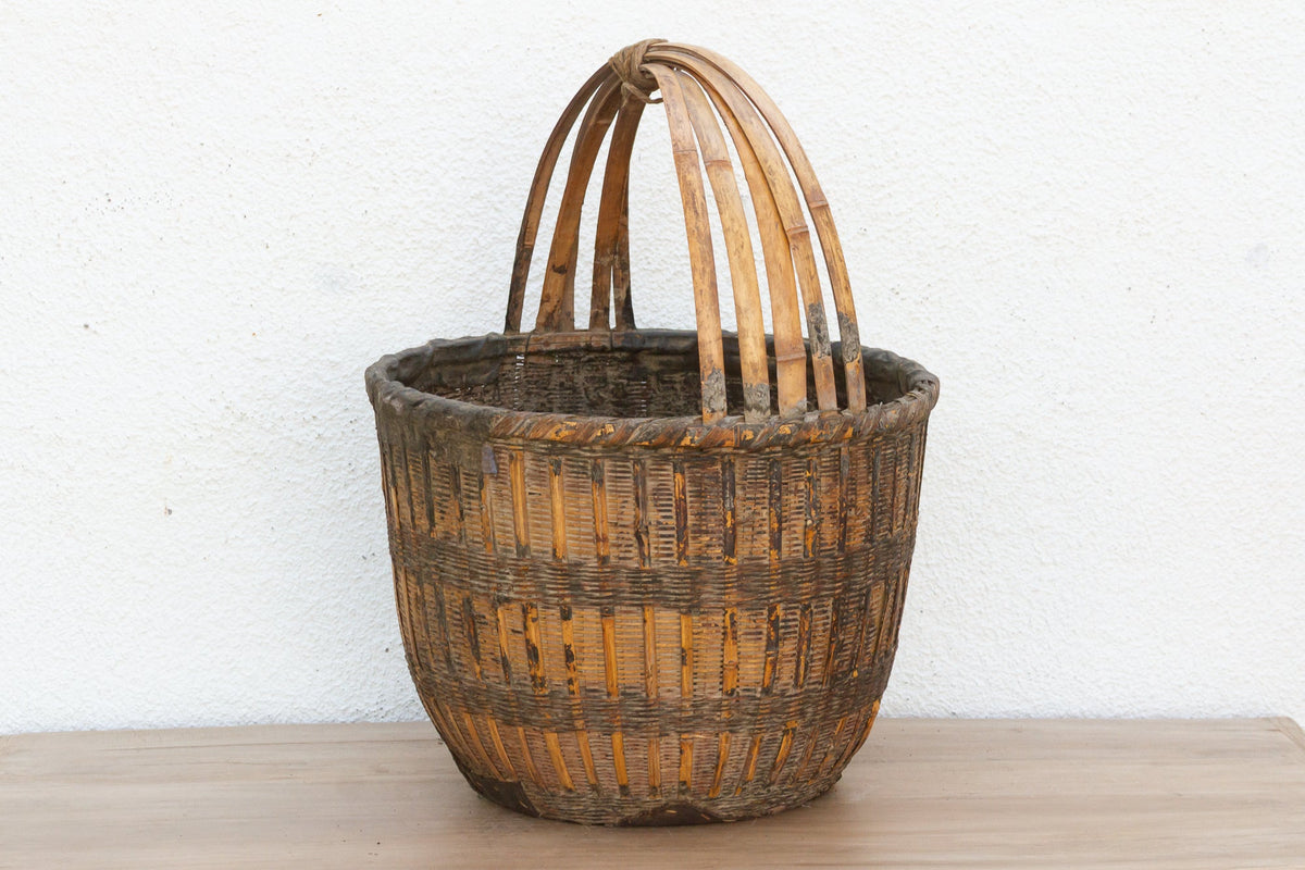 Rustic Wicker Primitive Basket