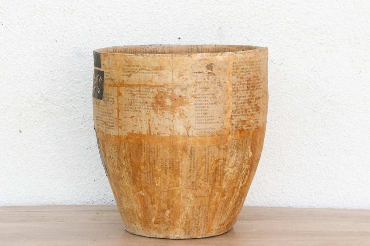 Large Paper Mache Pot, Horse & Rider Designs