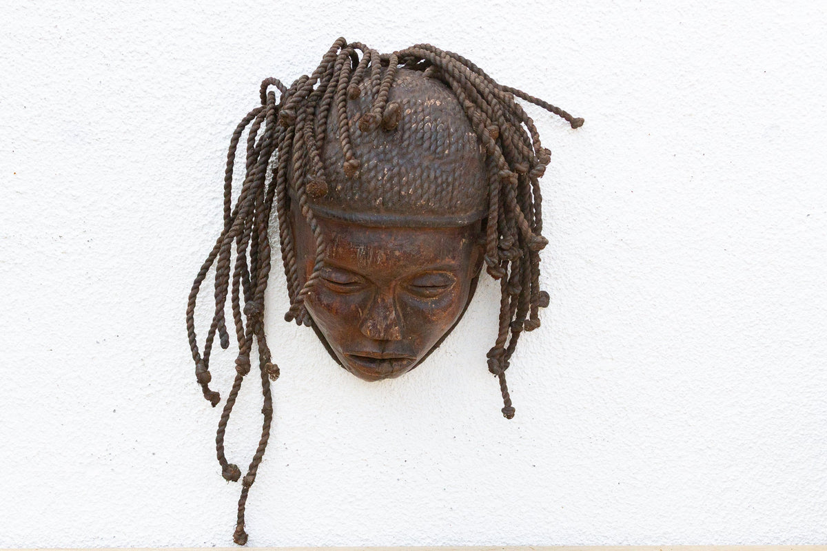 Old Wooden Braided Beauty Mask