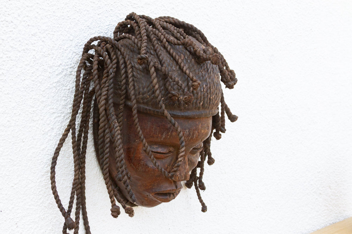 Old Wooden Braided Beauty Mask