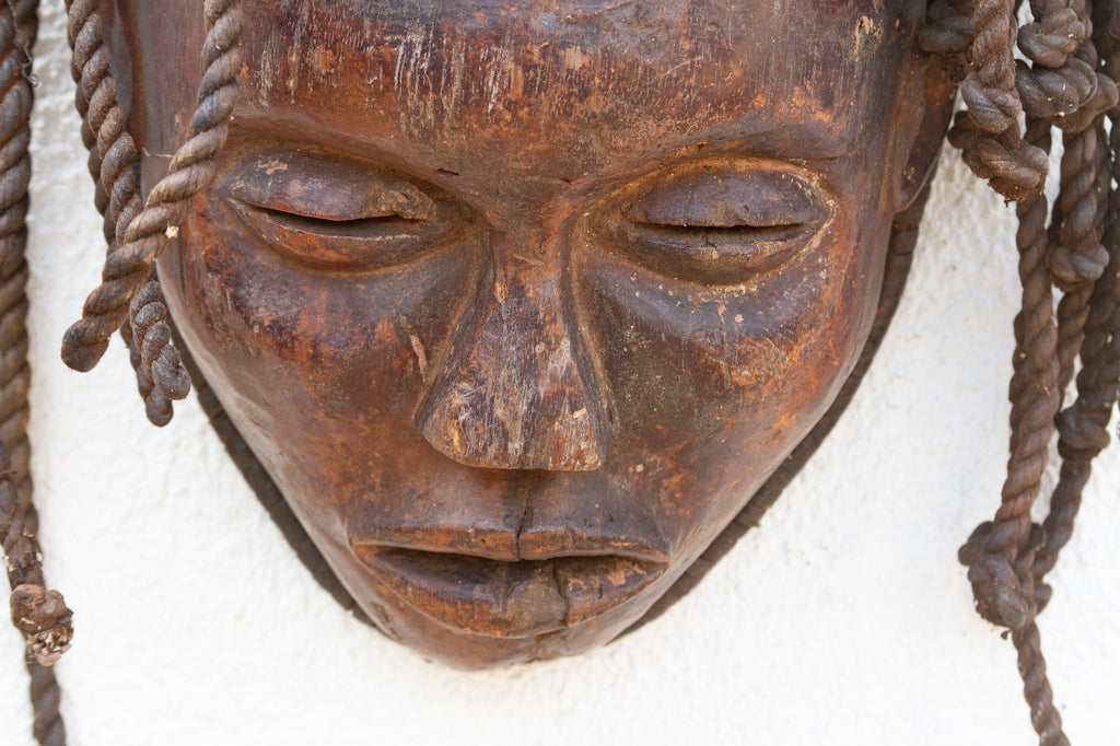 Old Wooden Braided Beauty Mask