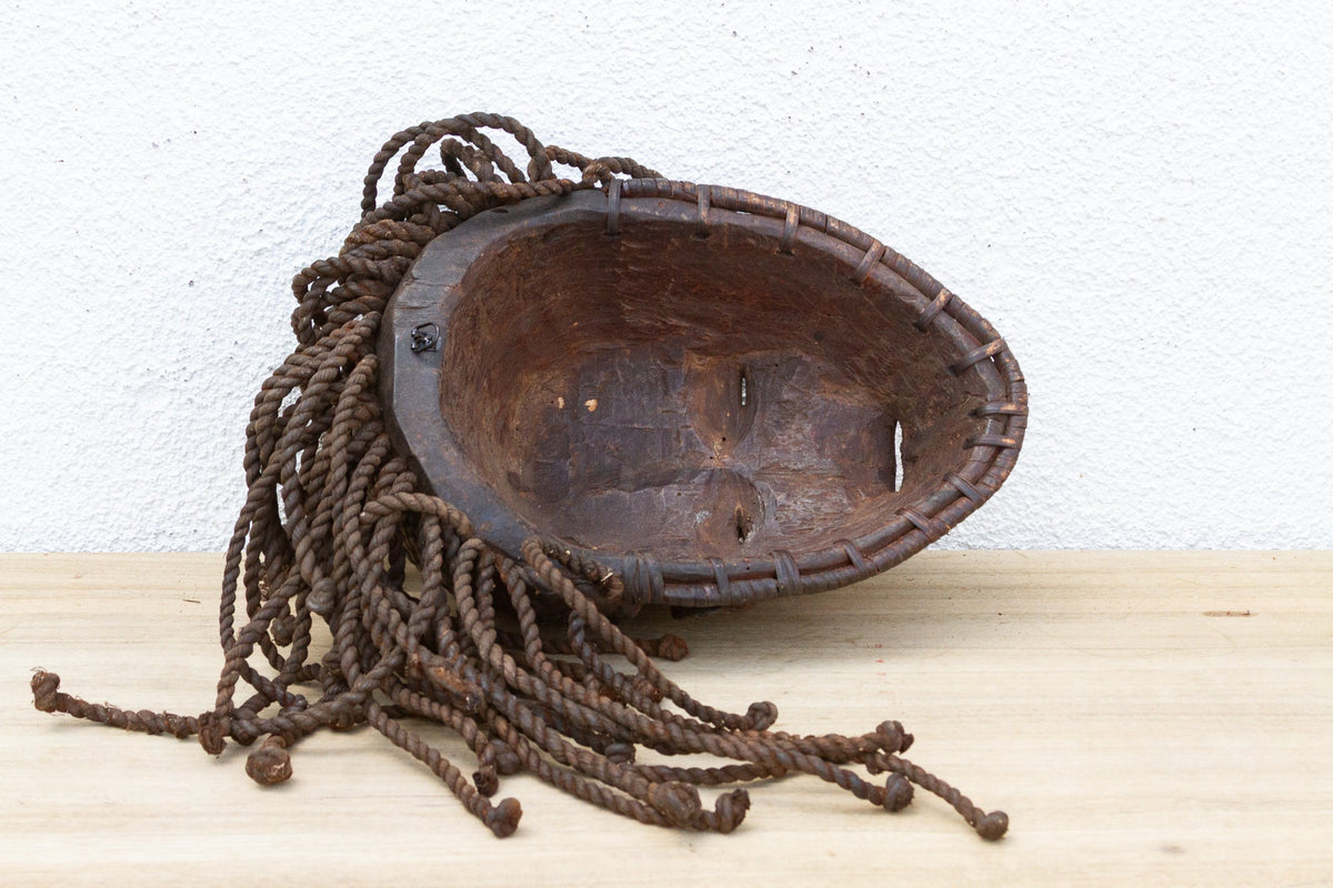 Old Wooden Braided Beauty Mask