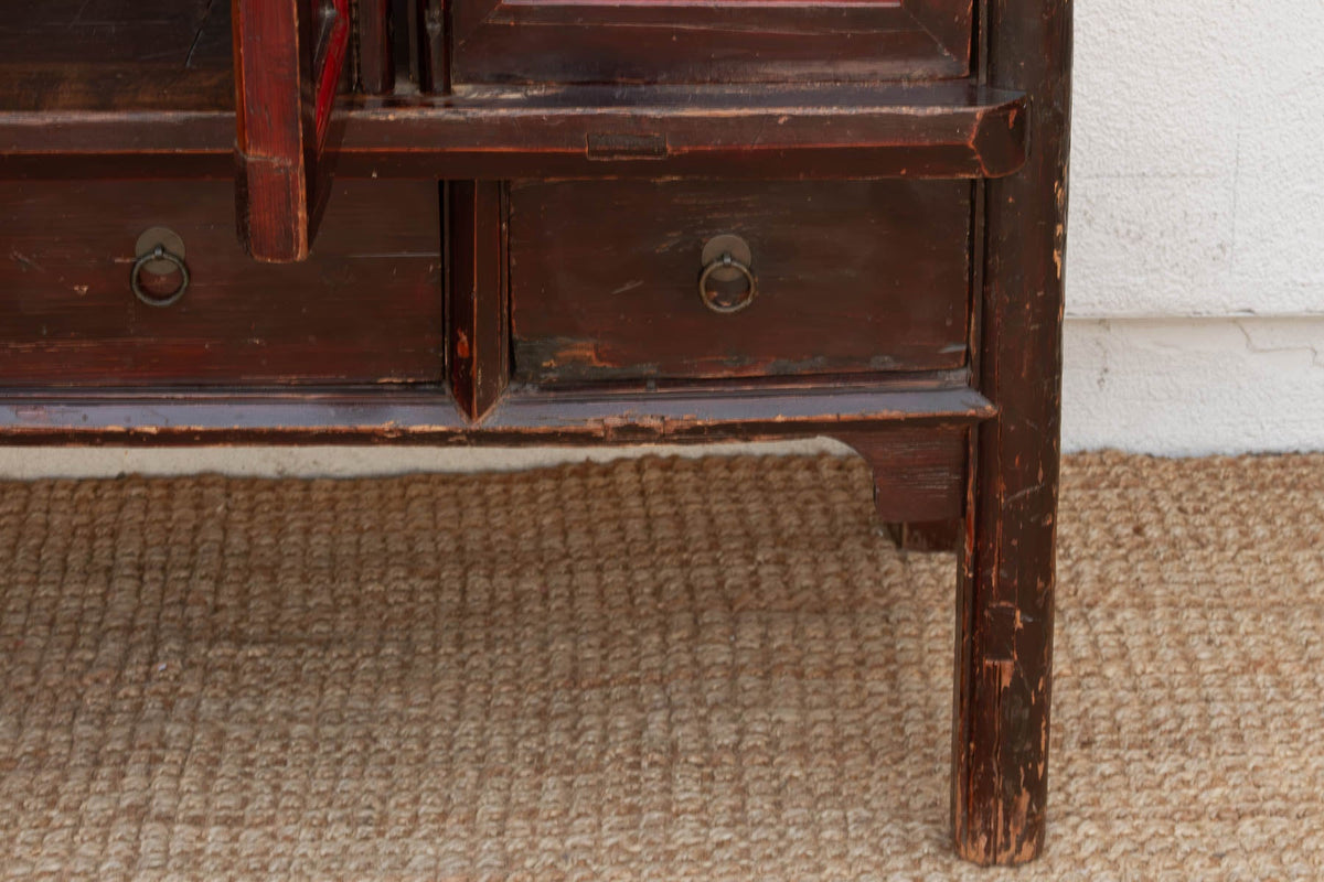 19th Century Chinese Painted & Lacquered Armoire (Trade)