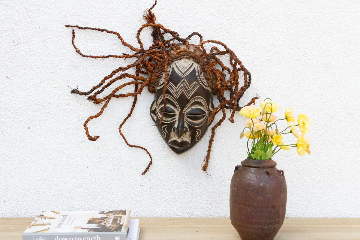 Carved Guro Mask with Dreamy Glaze