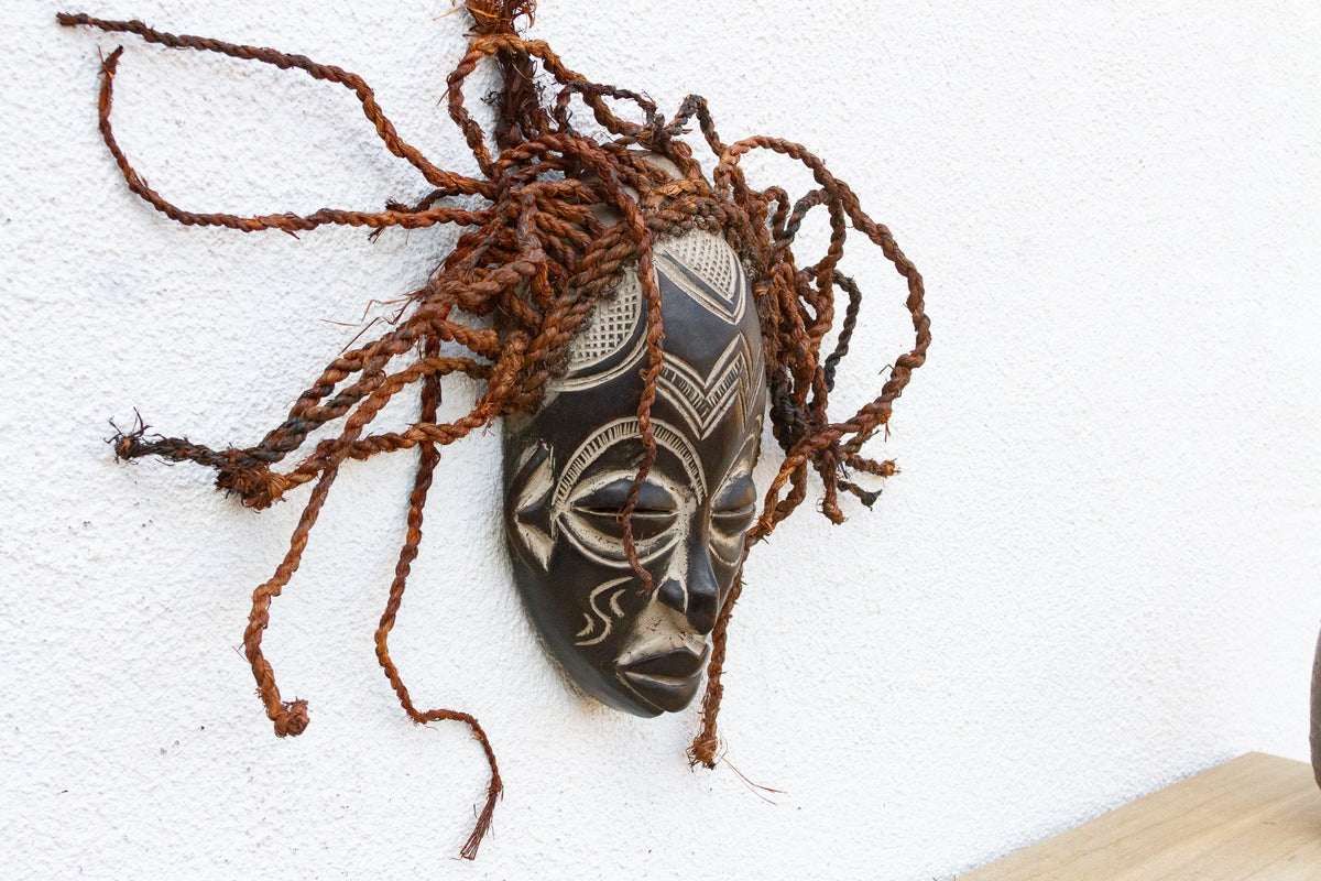 Carved Guro Mask with Dreamy Glaze