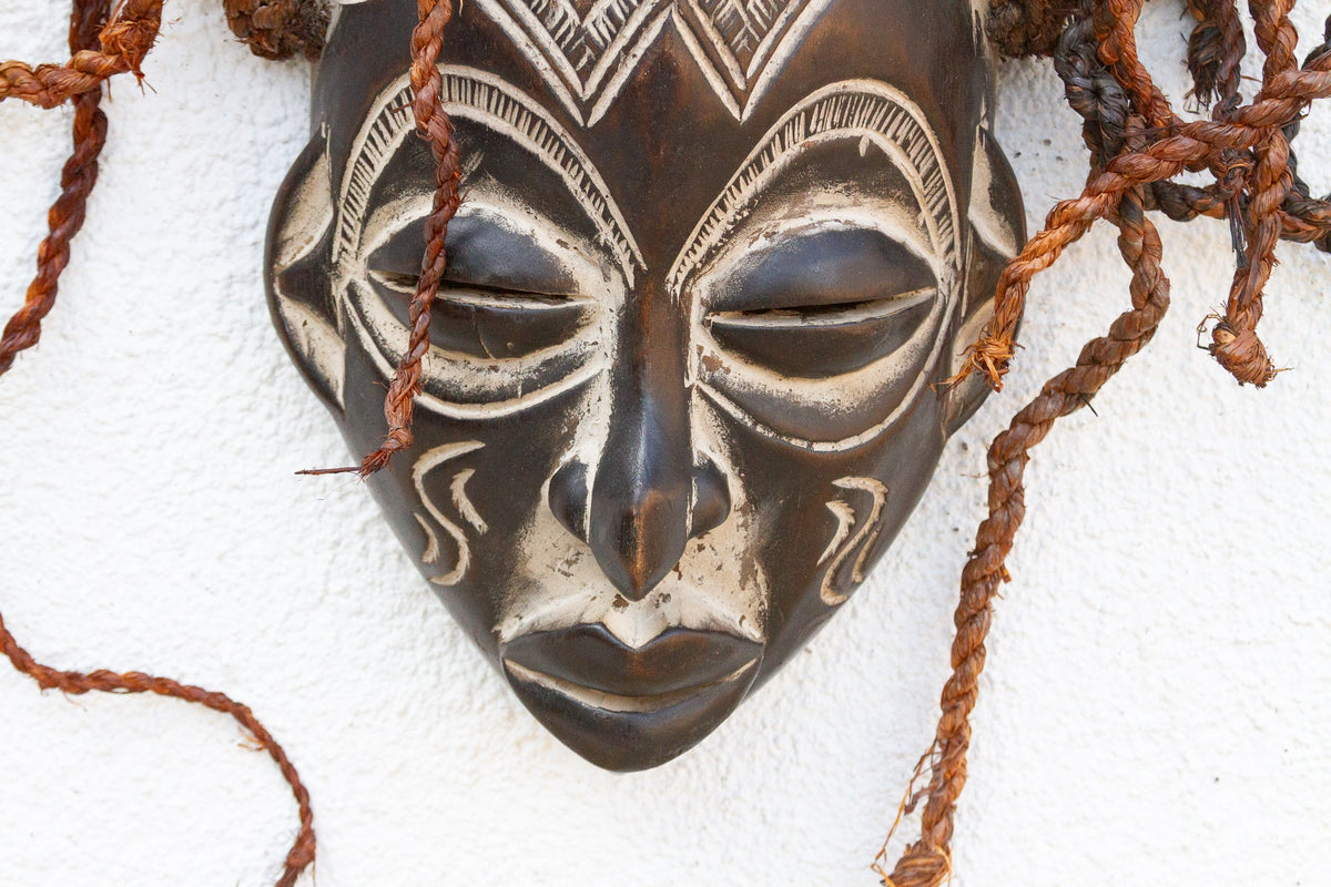 Carved Guro Mask with Dreamy Glaze