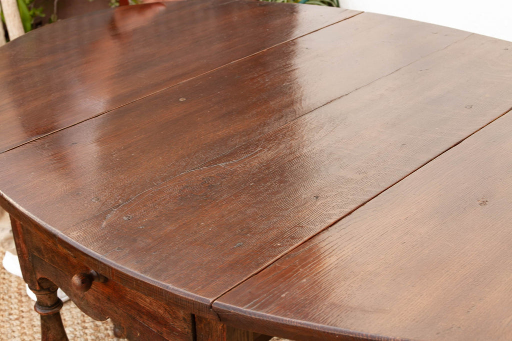 Antique English Oak Gateleg Drop Leaf Table