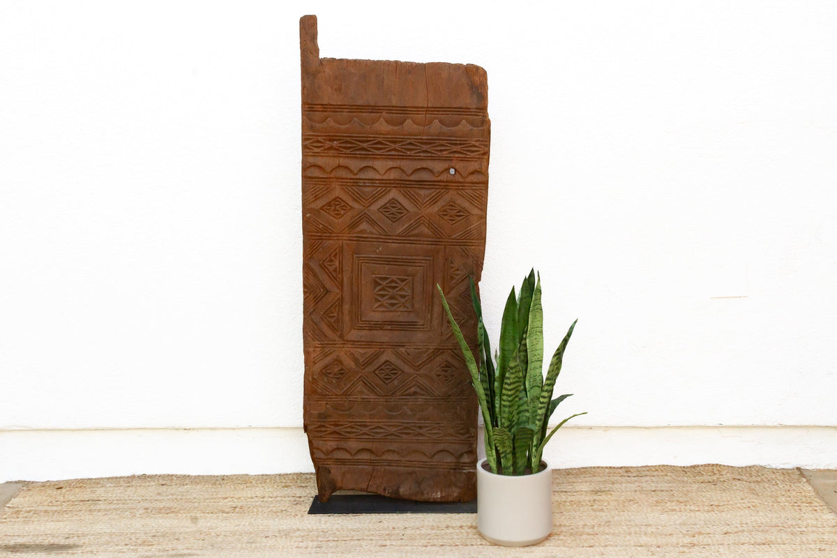 Beautifully Carved Nested Diamond Antique Door