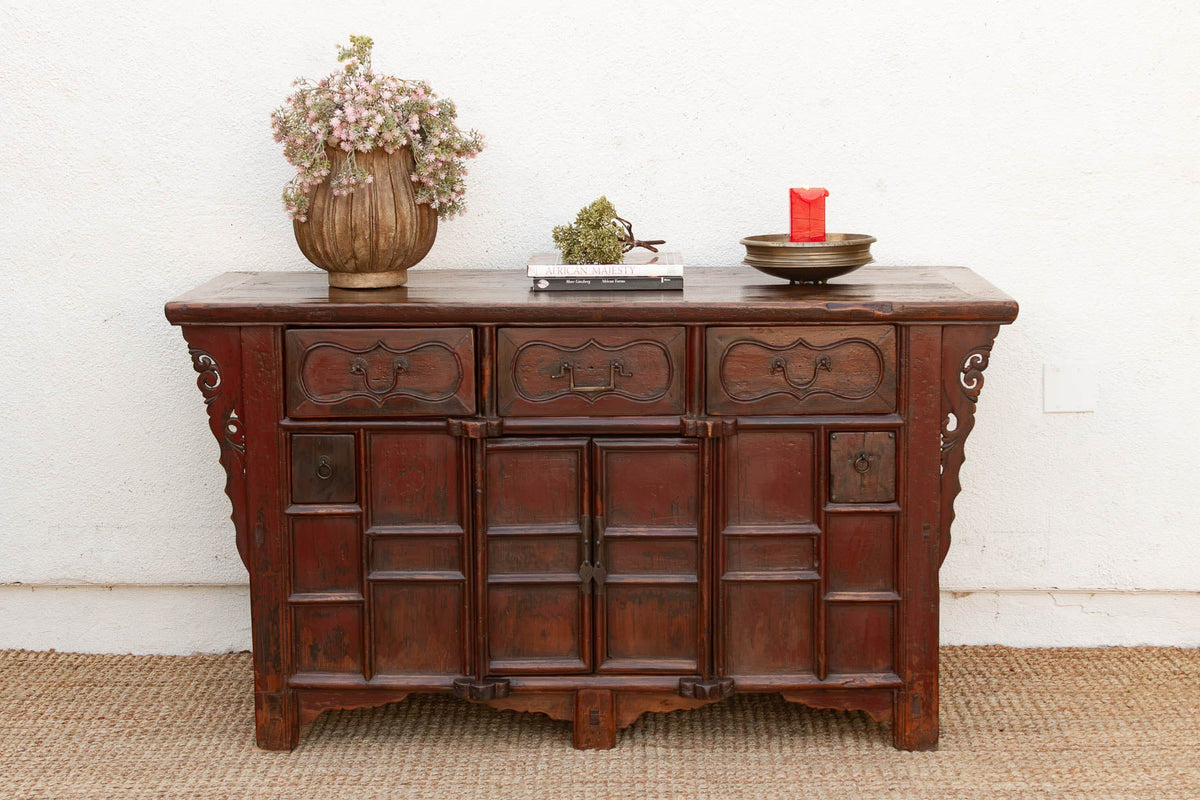 Early 20th Century Painted Butterfly Sideboard