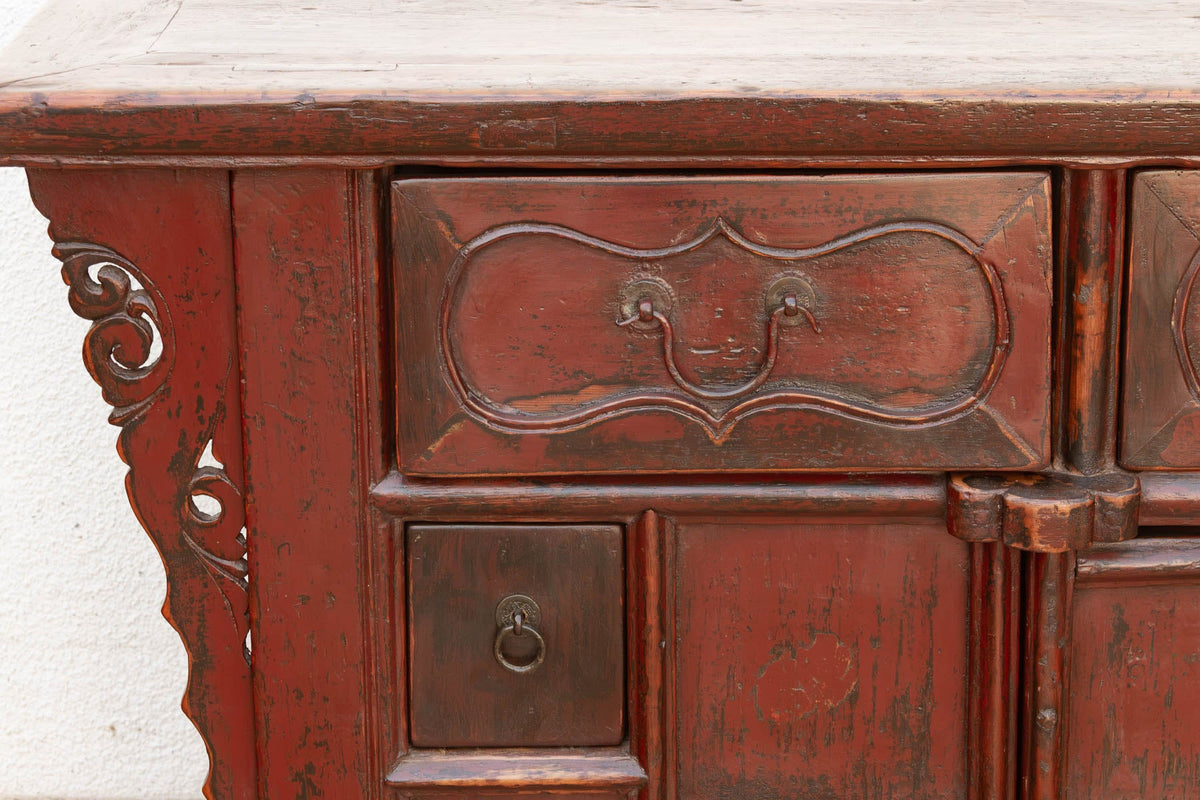 Early 20th Century Painted Butterfly Sideboard