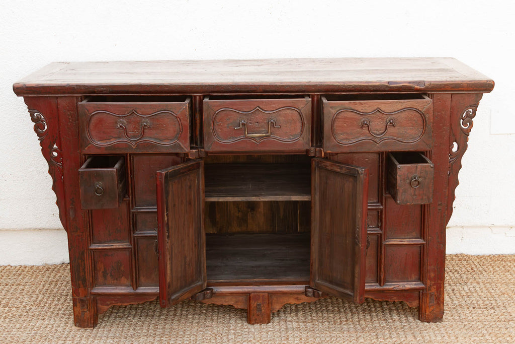 Early 20th Century Painted Butterfly Sideboard