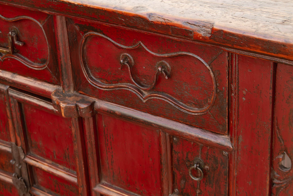 Early 20th Century Painted Butterfly Sideboard