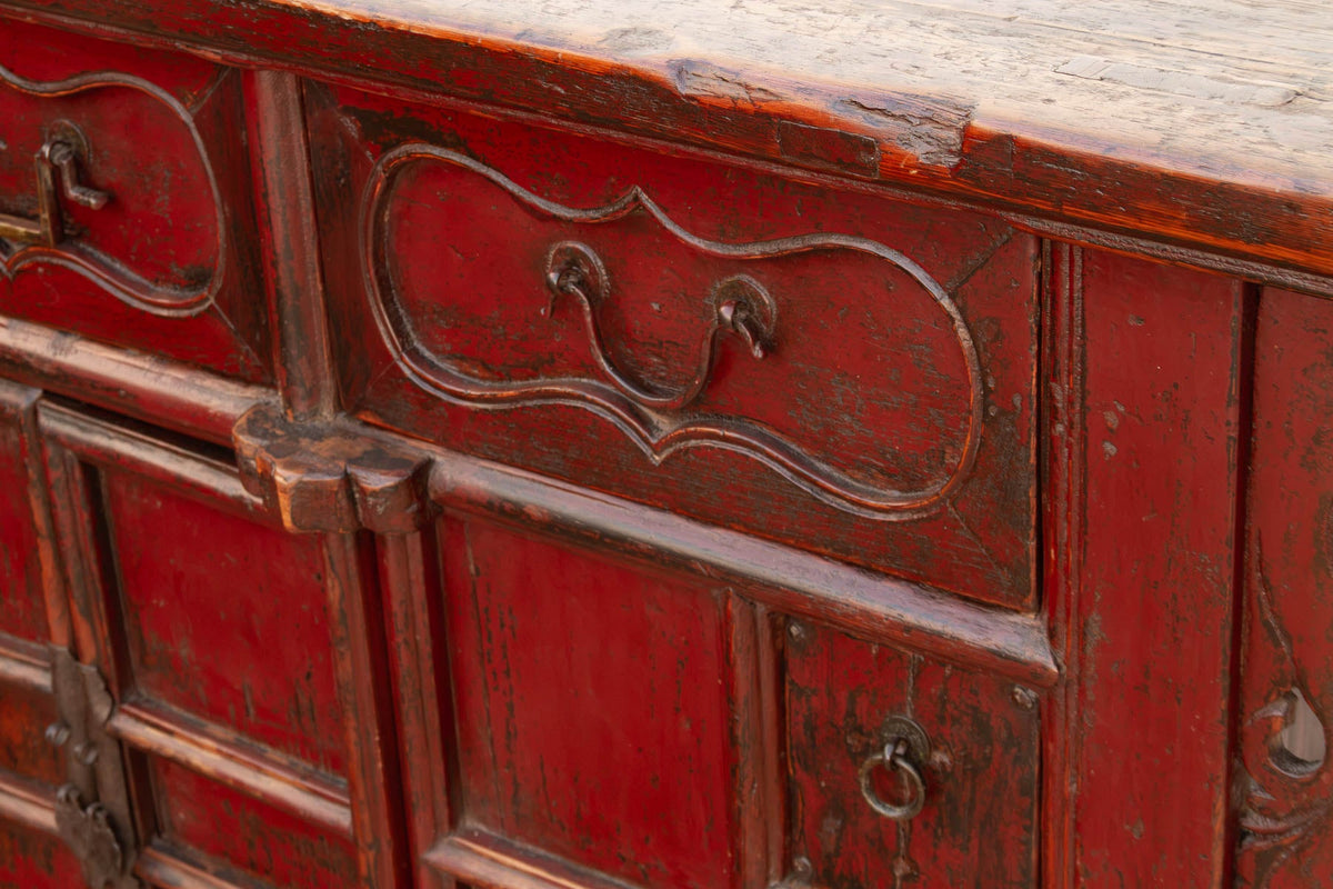 Early 20th Century Painted Butterfly Sideboard
