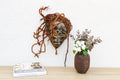Carved & Braided African Mask