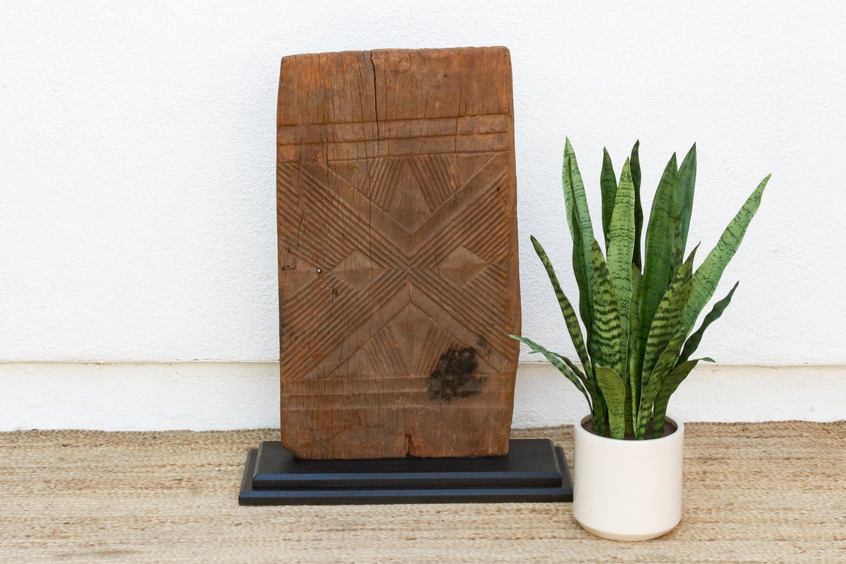 1920's Bwa Gurunsi Geometric Carved Door (Trade)