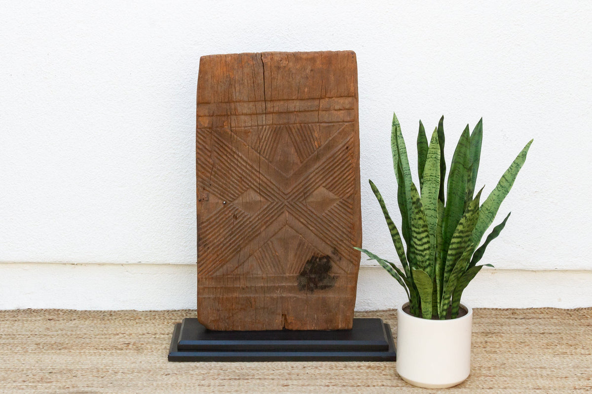 1920's Bwa Gurunsi Geometric Carved Door (Trade)