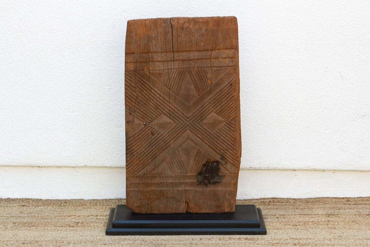 1920's Bwa Gurunsi Geometric Carved Door (Trade)
