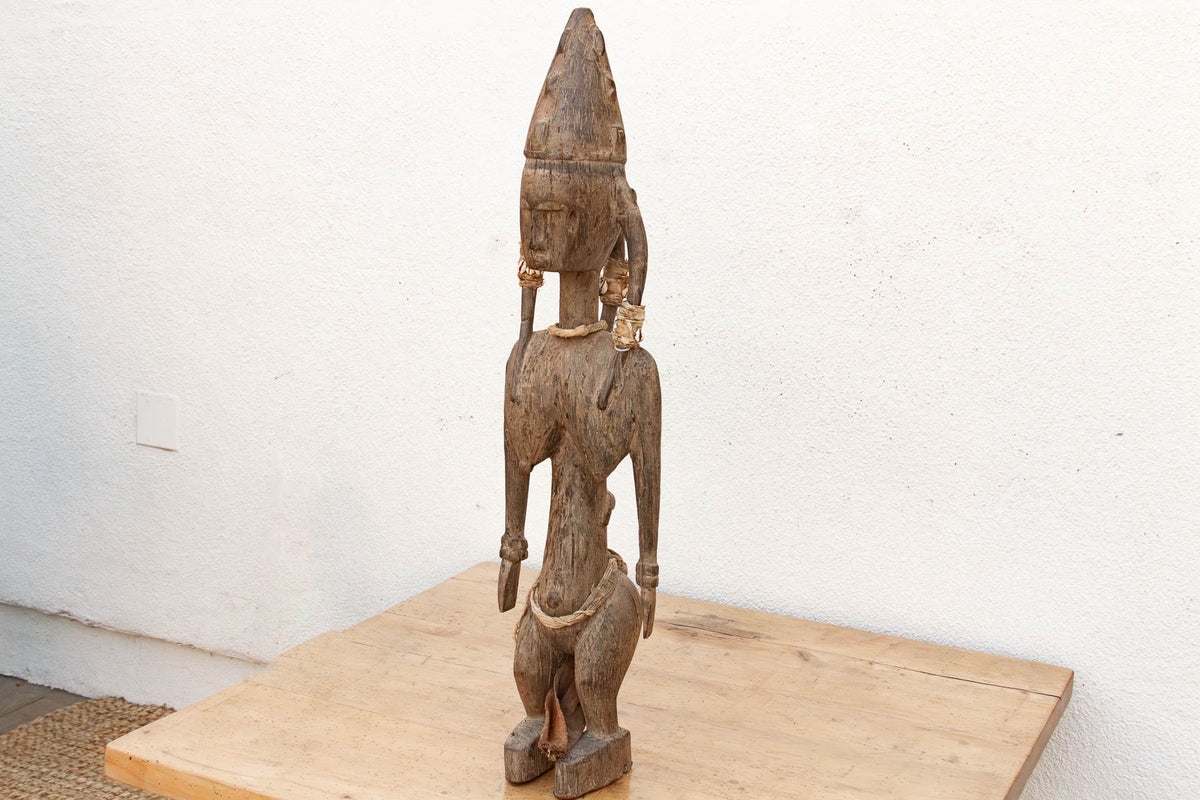 Antique Oxidized Wood African Maternity Figure (Trade)