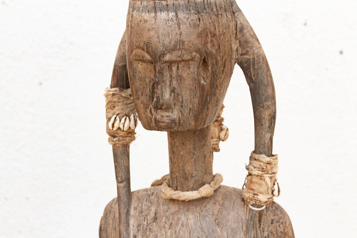 Antique Oxidized Wood African Maternity Figure