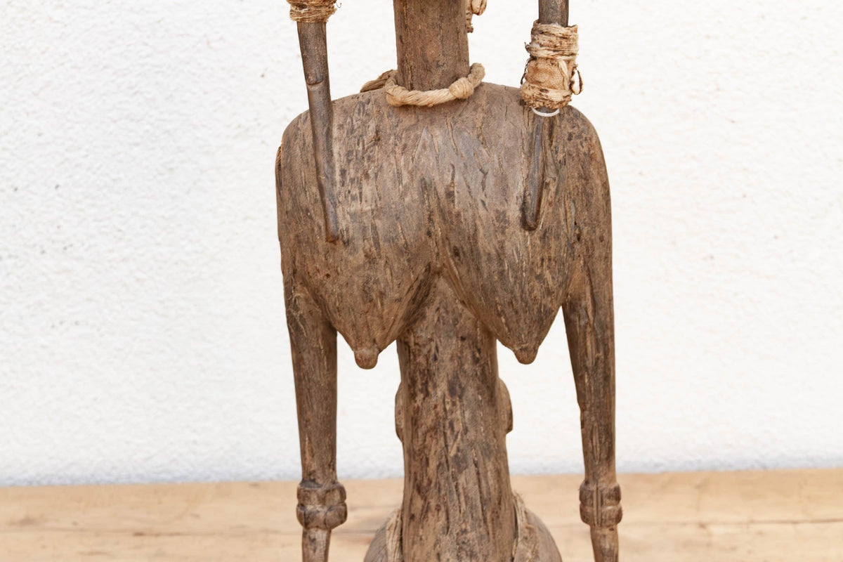 Antique Oxidized Wood African Maternity Figure