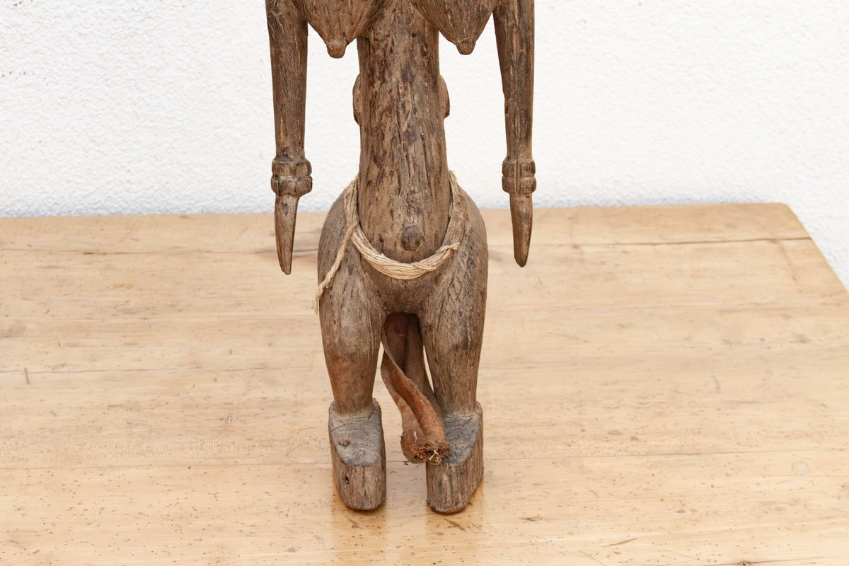 Antique Oxidized Wood African Maternity Figure (Trade)